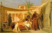 Jean Leon Gerome Socrates Seeking Alcibiades in the House of Aspasia oil painting on canvas